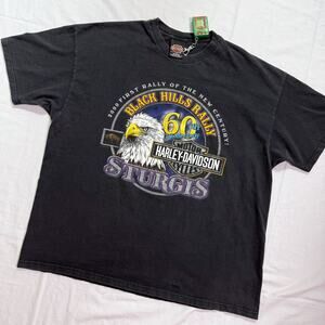 Vintage 2000 Harley Davidson Sturgis Heavyweight Faded T-Shirt - XXL